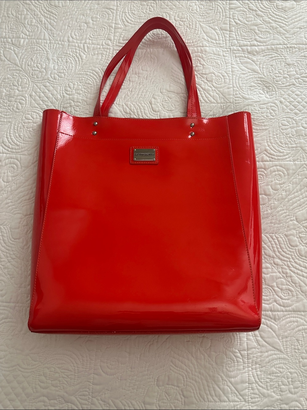 Cynthia Rowley Glossy Red Patent Tote